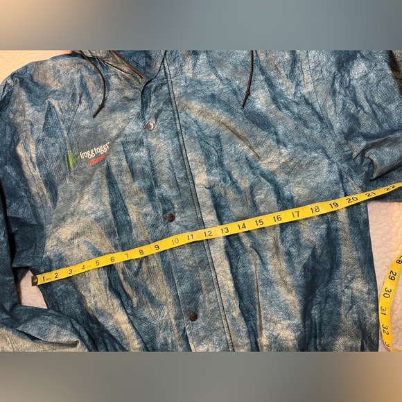 Frogg Toggs Hooded Rain Jacket Blue Small - Picture 6 of 7